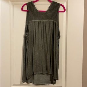 KNOX ROSE green wide sleeve tank top,